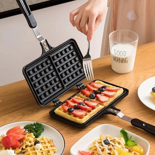 Non-stick Cooking Waffle Maker Mold Kitchen Baking DIY Press Plate Waffle Pan AU - Picture 4 of 13