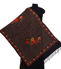 Kashmir Embroidered Floral 100 Pure Wool 28"X80" Traditional Ari Embroidery