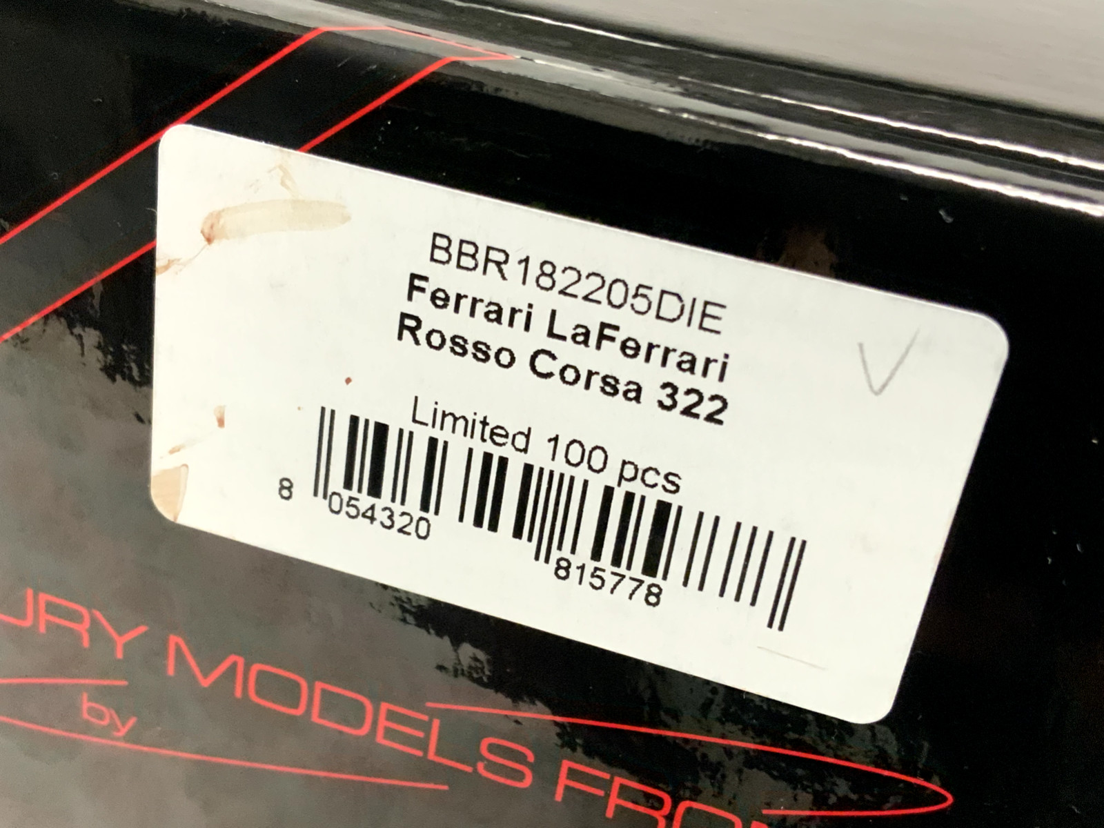 1/18 BBR Ferrari LaFerrari 2013 Geneva AutoShow Rosso Corsa leather BBR182205DIE