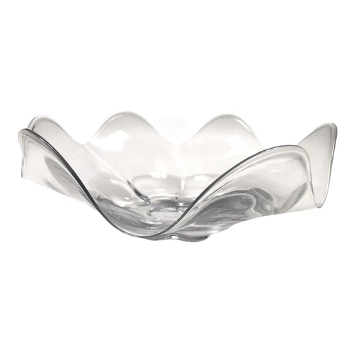 Duncan Miller Glass Bowl Canterbury Round Crimped Heavy Depression 9 3/4