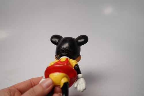 Vintage Walt Disney Minnie Mouse Figur Puppe gelb rot Kleid Schleife Hongkong - Bild 4 von 6
