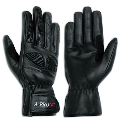 Guantes Piel de Moto Scooter Custom Naked Turismo Biker Acolchado de Proteccion - Imagen 1 de 2