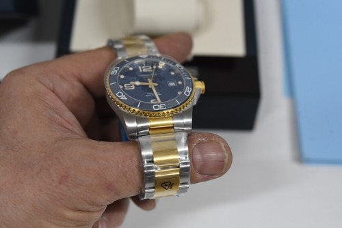 Longines HydroConquest 41 mm azul dos tonos dorado/acero automático. Reloj Hombre L37813967 - Imagen 4 de 19