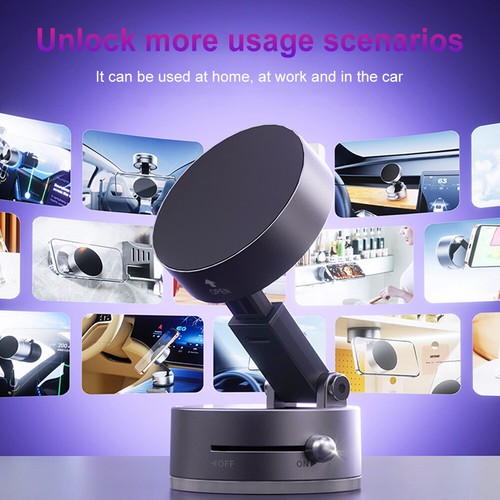 Magnetischer Vakuumauto -Telefonhalter 360 Rotatable Saugnapfbecher Ständer (gra - Zdjęcie 9 z 12