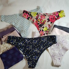 Victoria's Secret No Show Seamless Thong Medium Smooth Satin Wide Band