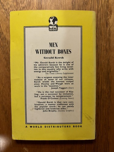 Men Without Bones By Gerald Kersh 1960 World Distributors Paperback - Picture 3 of 4