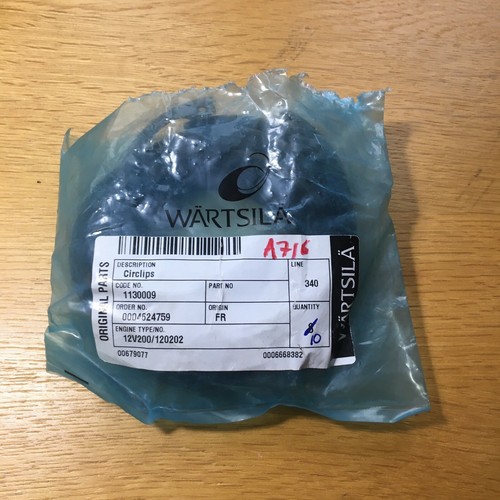 Job lot TEN (x10) Wartsila retainng circlip 1130009, NEW, GENUINE - Picture 2 of 4