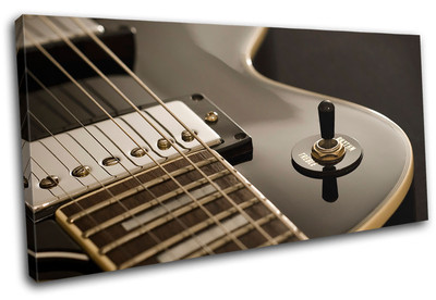 Guitar INSTRUMENTS  Musical SINGLE CANVAS WALL ART Picture Print VA