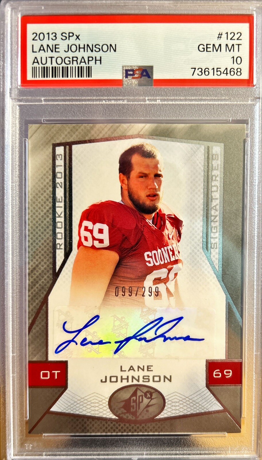 Lane Johnson Spx #122 Autograph