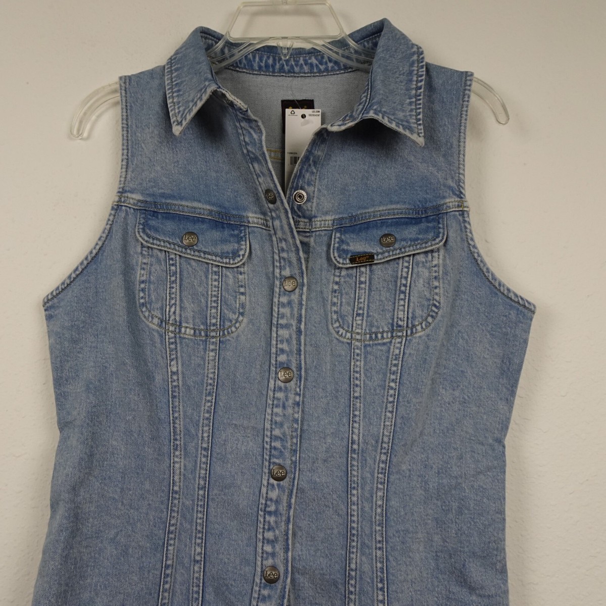 Womens Lee Rider Shirt Dress Frosted Blue (Size M)