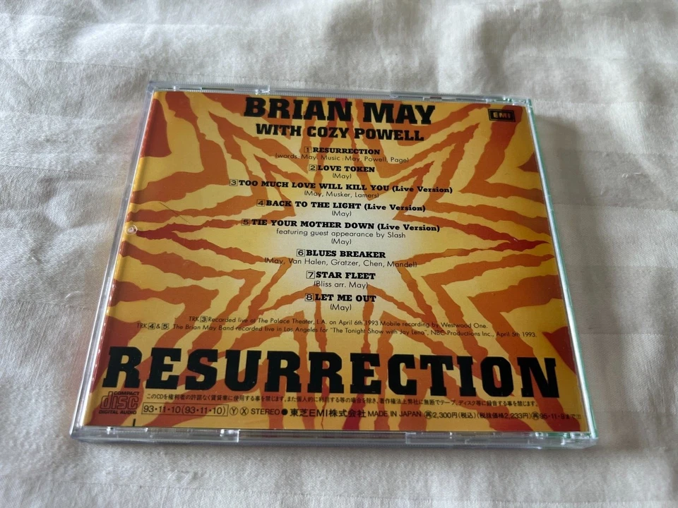 Brian May with Cozy Powell Resurrection CD 1993 EMI Import Japan Queen OOP RARE Foto 2 de 3