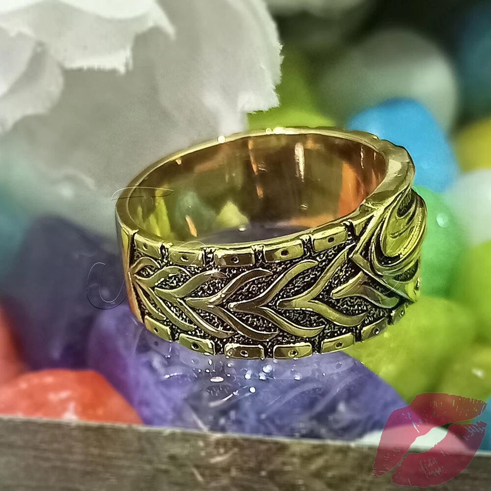 Anillo para Hombres Superhéroe Superman Banda Motociclista Sello Chapado en Oro Amarillo Plateado EE. UU. 7-14 Foto 3 de 4