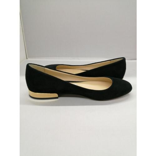 JIMMY CHOO JESSIE FLAT Suede Pump in Black with Box, US5.5 [Rank B