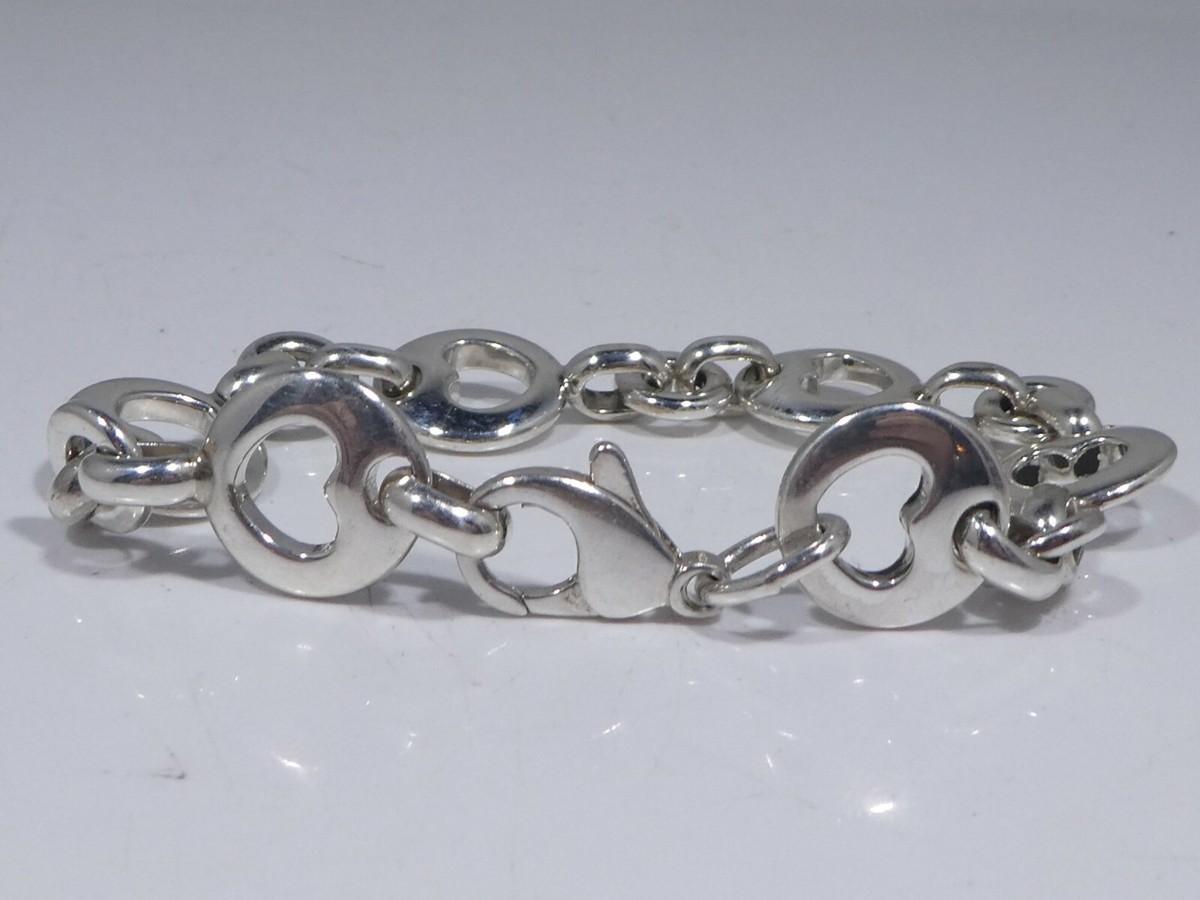 TIFFANY STERLING SILVER HEARTS BRACELET 1999