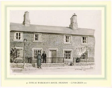 Typical Workman's House Swindon G P M Green 1985 GWR Railway Picture Print