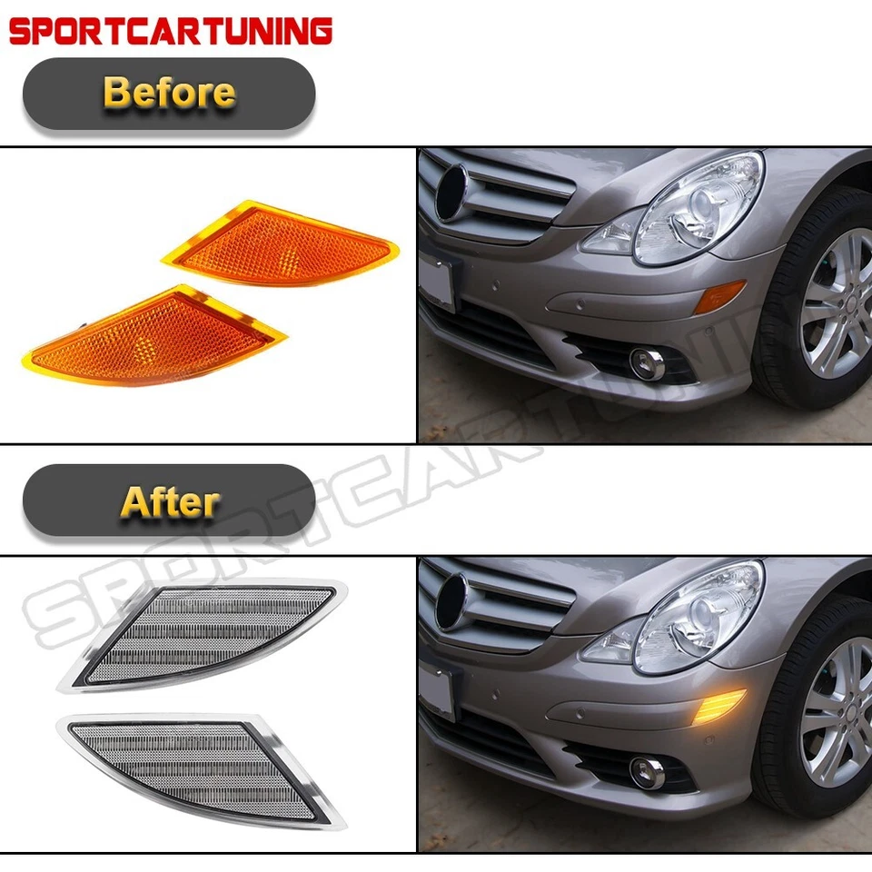 For 2006-2010 Mercedes Benz R251 R320 R350 R500 W251 2Pcs Turn Signal Lights R+L Foto 3 de 4