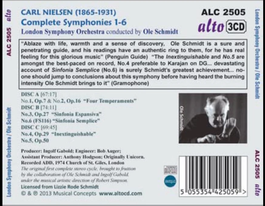 Carl Nielsen - Complete Symphonies 1 - 6  3 x CD Box Set Foto 2 de 2