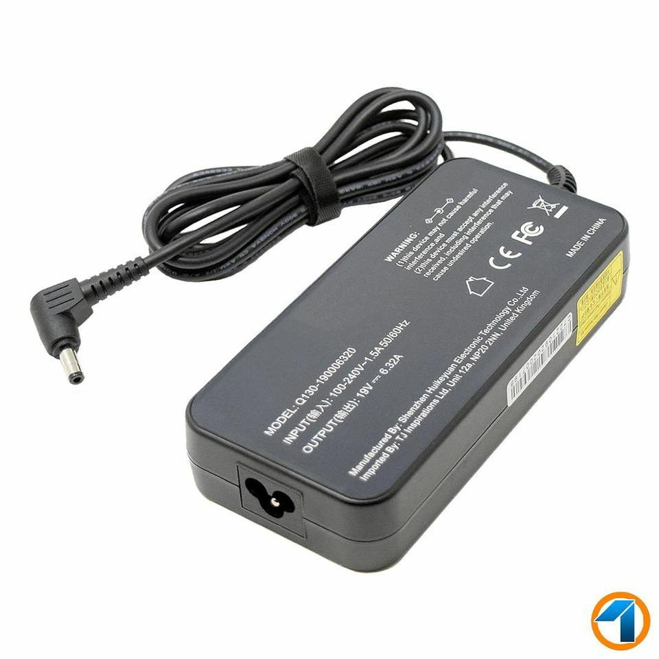 QYD Alimentatore 120W Caricatore Compatibile con Asus N56 PA-1121-28 F75A UX510U N750 Rog GR8 Zen Aio V230ic ASUS Rog Strix Gl553vd G50 F751M A52F Rog Gl502 Caricabatterie