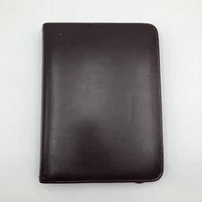Quma Learning 7-Ring Planner Burgundy Leather Made in the USA