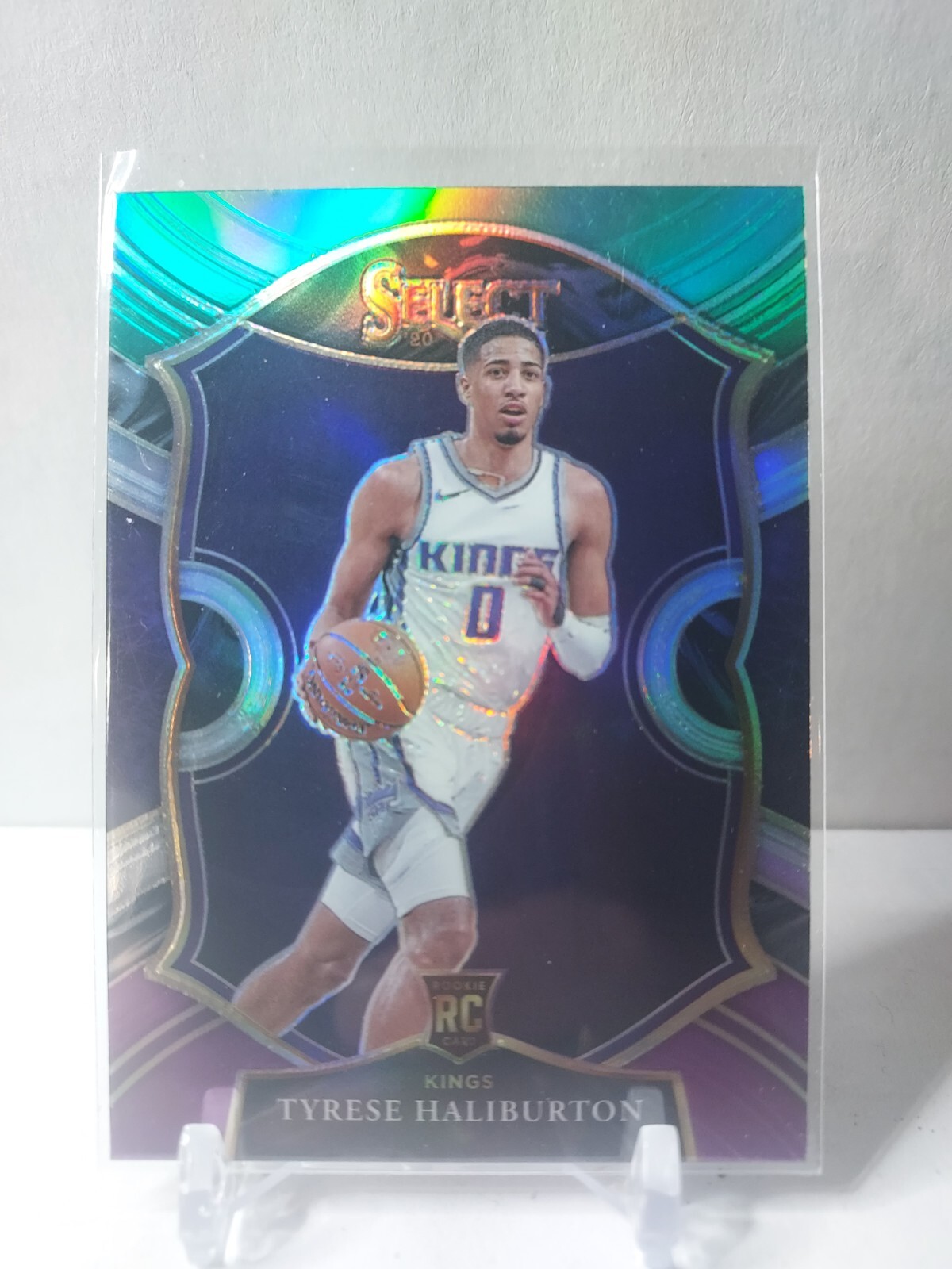2020-21 Panini Select Green White Purple Concourse Tyrese Haliburton #72 (RC)