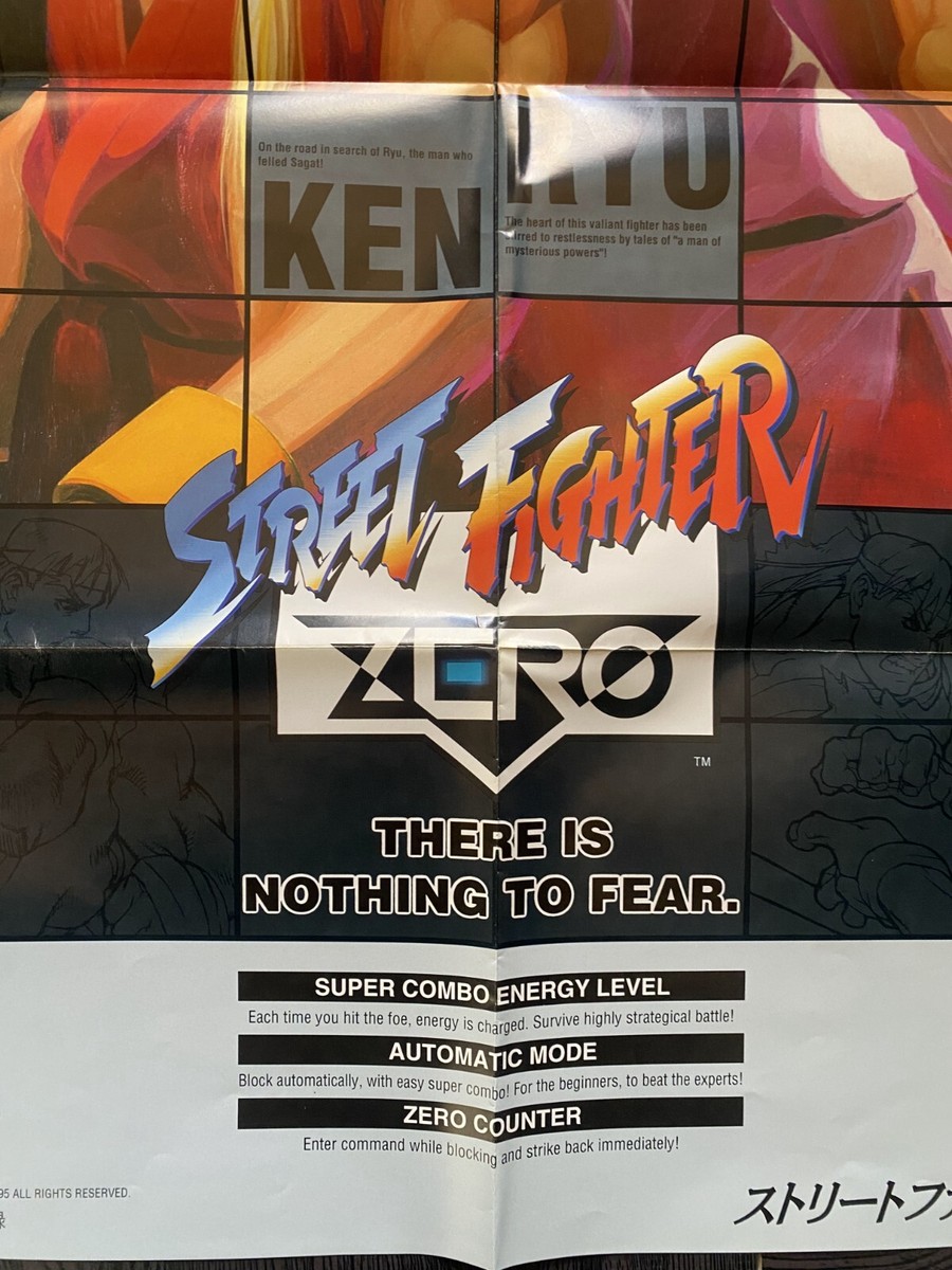 Street Fighter ZERO Original Poster B2 20.28x28.66in 1995 Japan