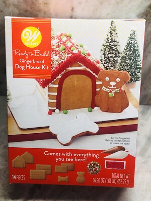 Ready to Build Gingerbread Dog House kit. 16.30 oz-New(See Below)-SHIPS N 24 HRS