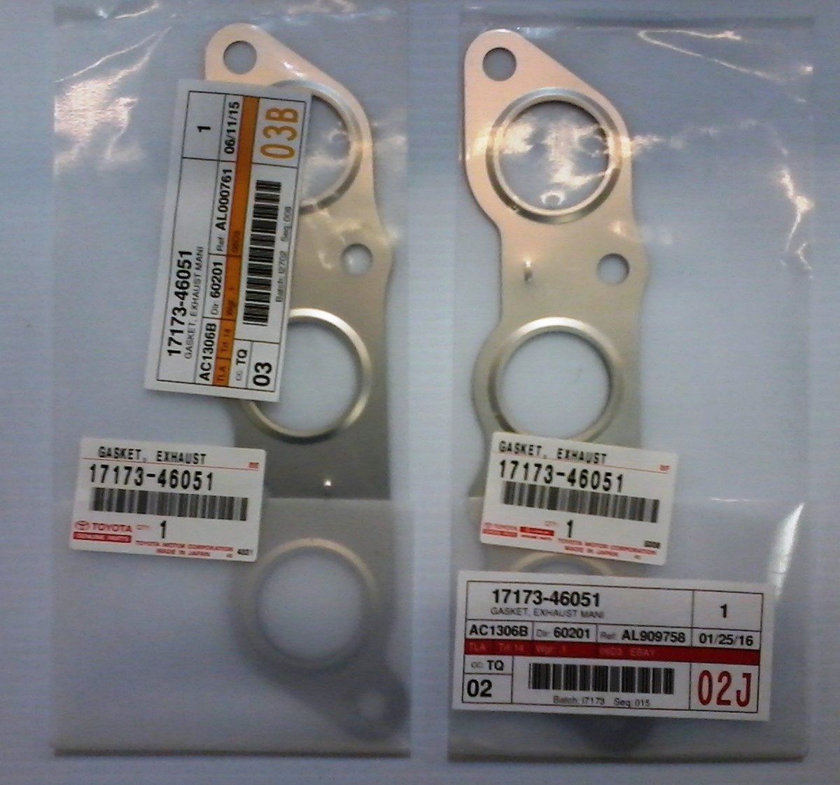 LEXUS OEM FACTORY EXHAUST MANIFOLD GASKET SET 2000-2005 GS300