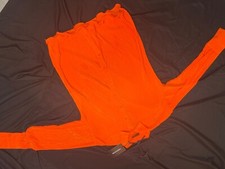 Shirt Dress Orange Plisse Frill Hem (PRETTYLITTLETHING NEW)
