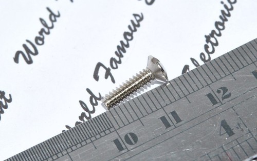 10 piezas - #6-32x1/2" (12,7 mm) tornillo de placa de pared de cobre niquelado - Imagen 6 de 7