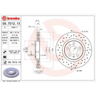 BREMBO 2x Bremsscheibe vorne Ø280mm belüftet für VW Golf IV Audi A3 Leon 1J1