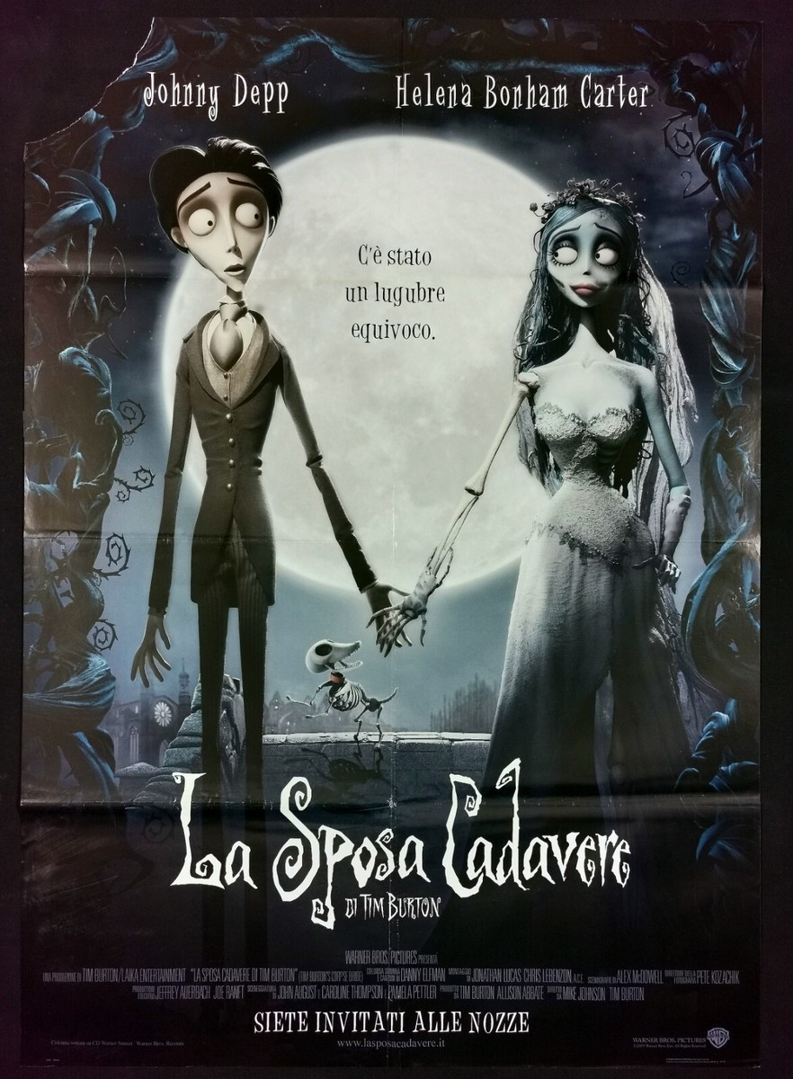 LA SPOSA CADAVERE manifesto poster Tim Burton Corpse Bride Stop