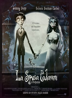 LA SPOSA CADAVERE manifesto poster Tim Burton Corpse Bride Stop