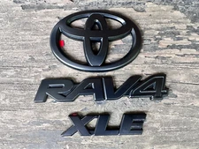 3PCS 2019-2023  RAV 4 XLE Matte Black EMBLEM OVERLAY Kit