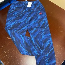 Nike Mens Blue NSW Essentials Club AOP Standard Fit Tapered Jogger Pants Size XL