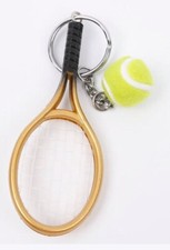 Tennis Racket GOLD Racket Federer Ace Keychain