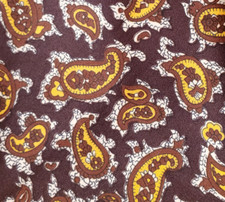 1970s VINTAGE FUNKY DISCO  WIDE MENS TIE  BROWN  ORANGE  PAISLEY  56"