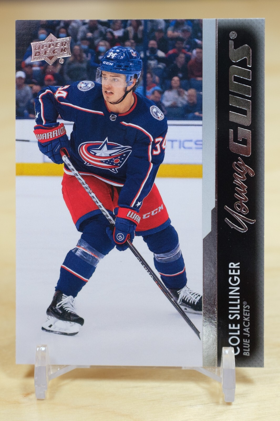 2021-22 Upper Deck Young Guns #498 Cole Sillinger - Columbus Blue Jackets Rookie