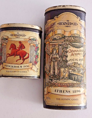 Seckinger Lee Co Collectible Tins Atlanta Olympic Centennial Games 1996 Lot of 2