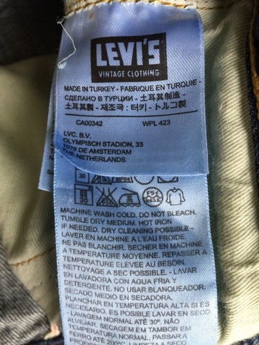 LEVIS LVC 501XX BIG E MENS SELVAGE JEANS SZ 33x34 - Picture 8 of 8