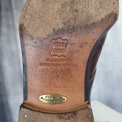 Belvedere Florence Echt Krokodil Oxford-Schuhe Braun Herren Größe 9 M - Bild 20 von 20