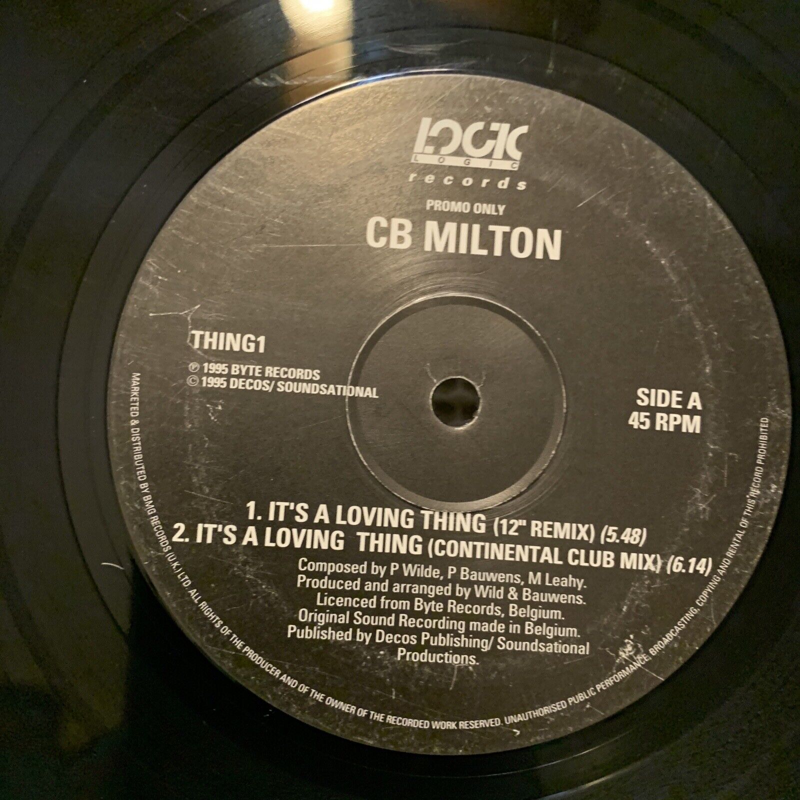 CB MILTON It's A Loving Thing 1994 UK Press 4-track 12" Vinyl Single DJ Promo