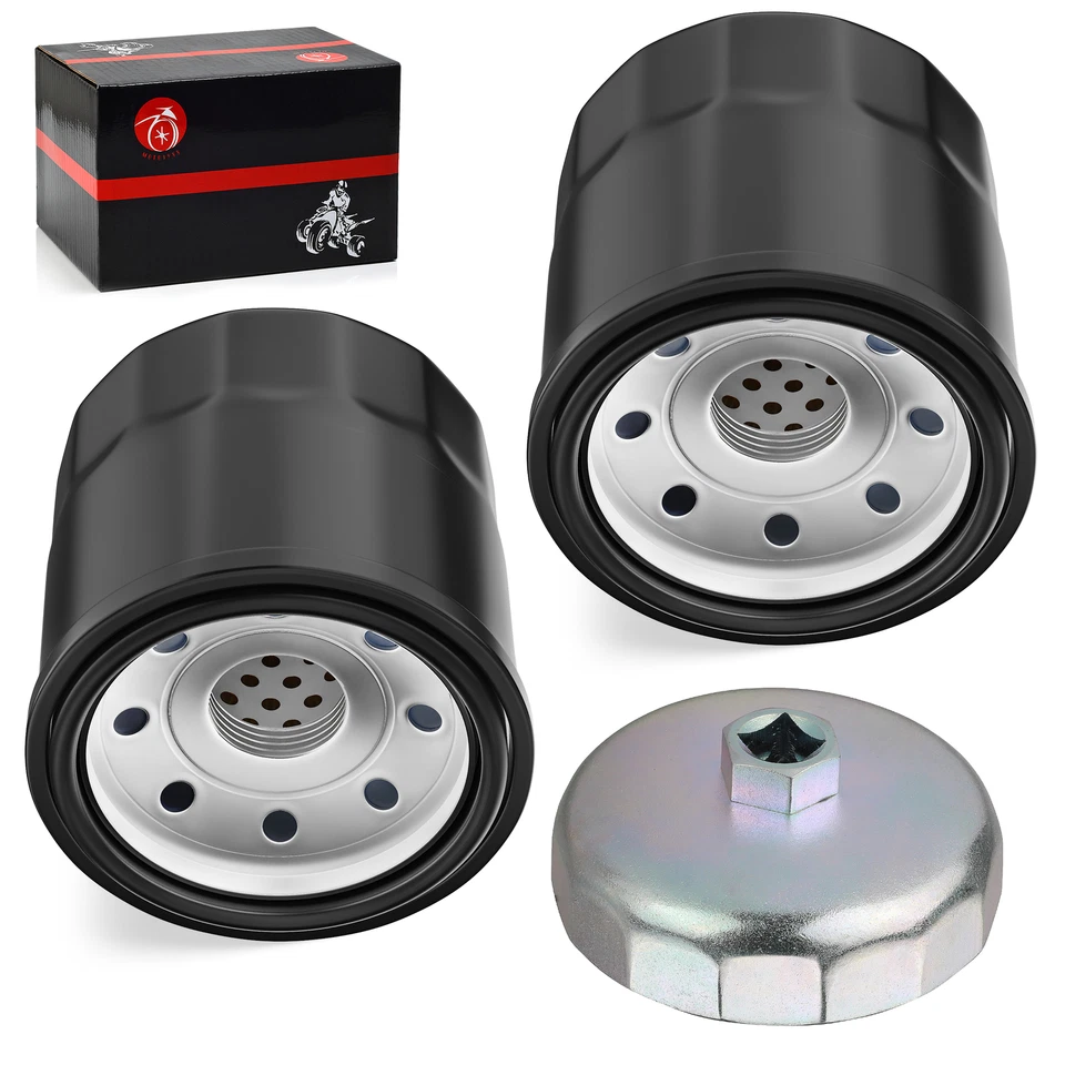 2 filtros de aceite con herramienta para Yamaha Grizzly YFM350 YFM400 YFM450 YFM550 YFM660 YFM700 Foto 2 de 4