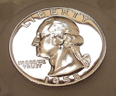 1958 Gem Proof Quarter 90%   Blazing Mirrored Surfaces #510 - 3