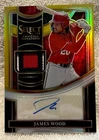 2022 SELECT GOLD REFRACTOR JAMES WOOD RC PRISTINE AUTO USED 3 CLR PATCH /10
