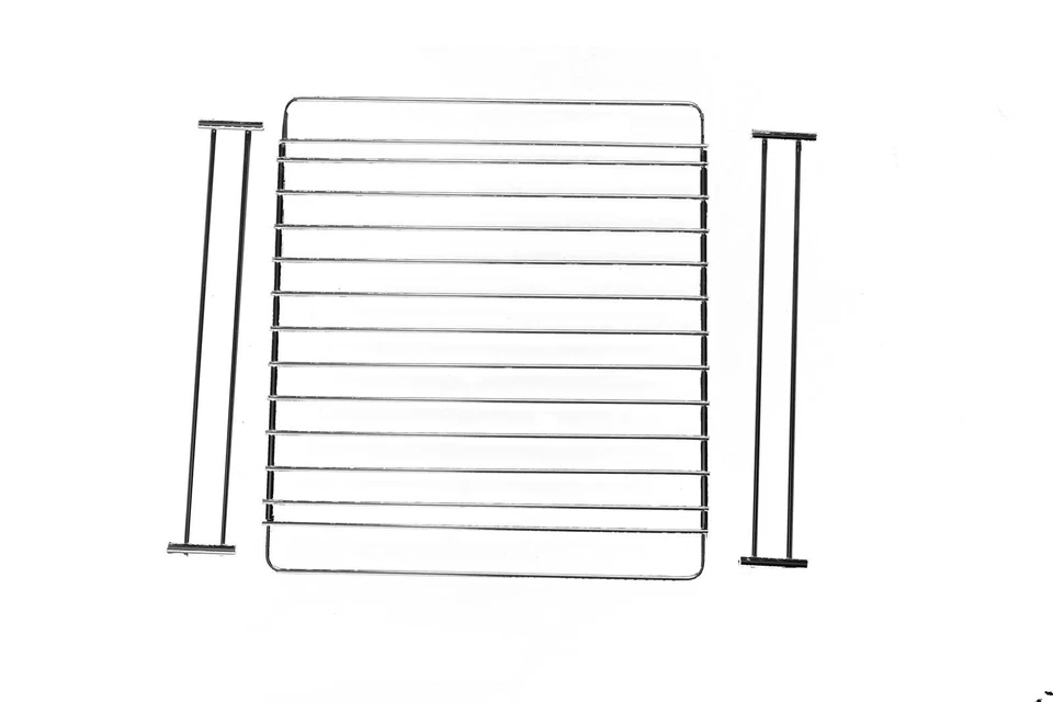 EUROPART Grillrost verchromt ausziehbar von 37 bis 53 cm, universal für Backofen