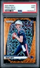 2024 Panini Prizm Drake Maye ORANGE LAZER Prizm Rookie RC #329 PSA 9 PATRIOTS