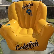 Goldfish Cracker Inflatable Chair 36x36x26 Pepperidge Farm Promo Fast Free Ship!