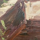 UNSTRETCHED Italian painting on canvas 36 x 48” Tuscany with flowers — photo 5