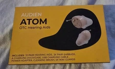 AUDIEN ATOM Rechargeable Wireless Hearing Aid Amplifier Great Shape