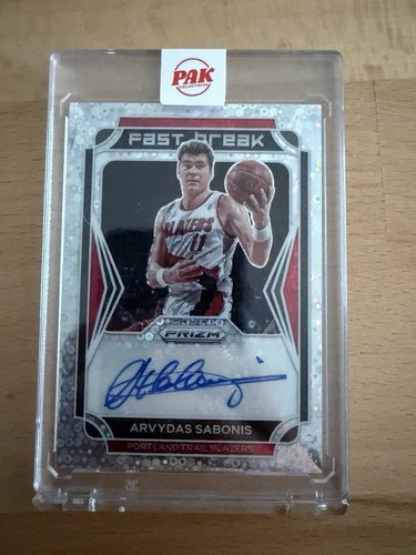 2021-22 Panini Prizm - Fast Break Autographs Arvydas Sabonis #FB-ASB (AU)